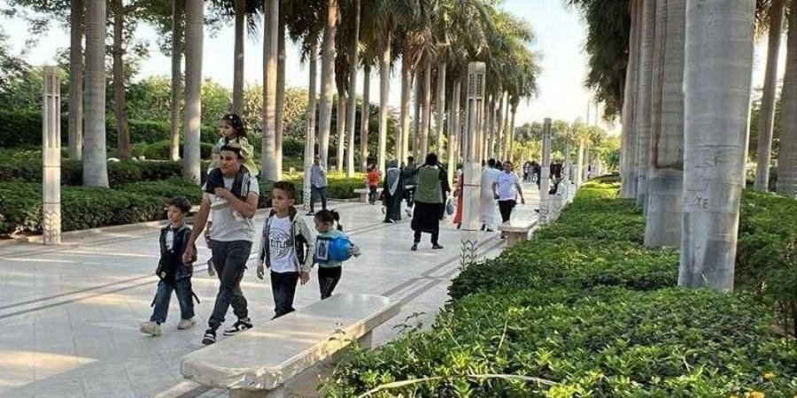 حديقة الأزهر تشهد إقبالًا كثيفًا في ثاني أيام العيد - زاجل الإخباري